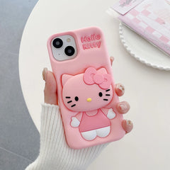 Cartoon Hello Kitty Winnie Bear Stitch Kuromi iPhone Case