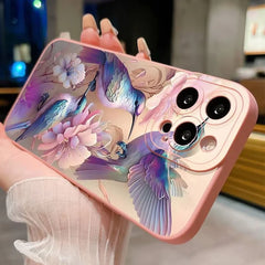 Flower Floral Bird Matte iPhone Case