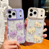 3D Pearl Bow iPhone Case