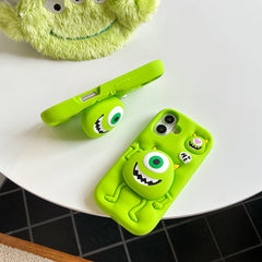 Funny Cartoon Monsters Cover With Stand Holder iPhone Case
