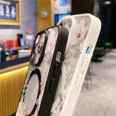 Flowers Floral Clear Magsafe iPhone Case