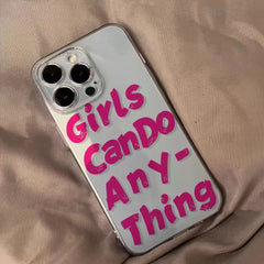 Simple English Letter Soft TPU iPhone Case