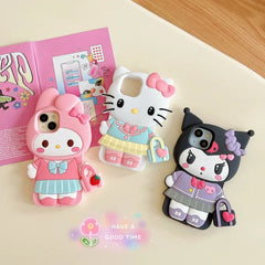 Hello Kitty Kuromi My Melody Soft Silicone iPhone Case