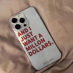 Simple English Letter Soft TPU iPhone Case