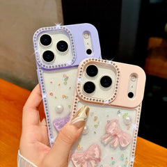 3D Pearl Bow iPhone Case