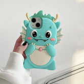 3D Cartoon Big Dinosaur Silicone iPhone Case