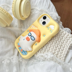 Duck Cream Yellow Silicone iPhone Case