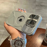 Lens Protection Flip Stand Magsafe Silicone iPhone Case