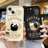 Cute Popular Coffee Cat Cartoon iPhone Case
