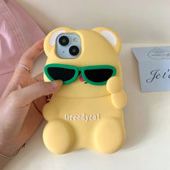 Funny Glasses Bear iPhone Case