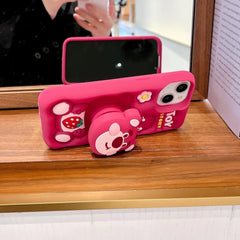 3D Stitch Kitty Face Grip Tok Holder Cartoon iPhone Case