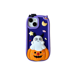 Halloween Pumpkin Ghost Soft Silicone iPhone Case