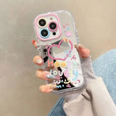 Lovely Heart Makeup Mirror iPhone Case