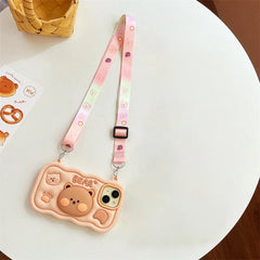 Cute Stand Pig and Stand Bear iPhone Case
