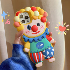 3D Cartoon Joker Clown Silicone iPhone Case