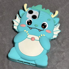 3D Cartoon Big Dinosaur Silicone iPhone Case