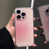 Transparent Pink Powder Silicone iPhone Case