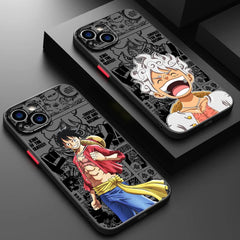 Anime One Piece Luffy Frosted Translucent iPhone Case