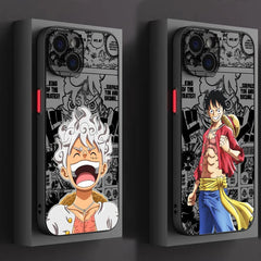 Anime One Piece Luffy Frosted Translucent iPhone Case