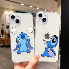 Cute Angry Stitch Soft Silicone iPhone Case