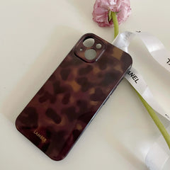 Amber Retro Brown Silicone iPhone Case