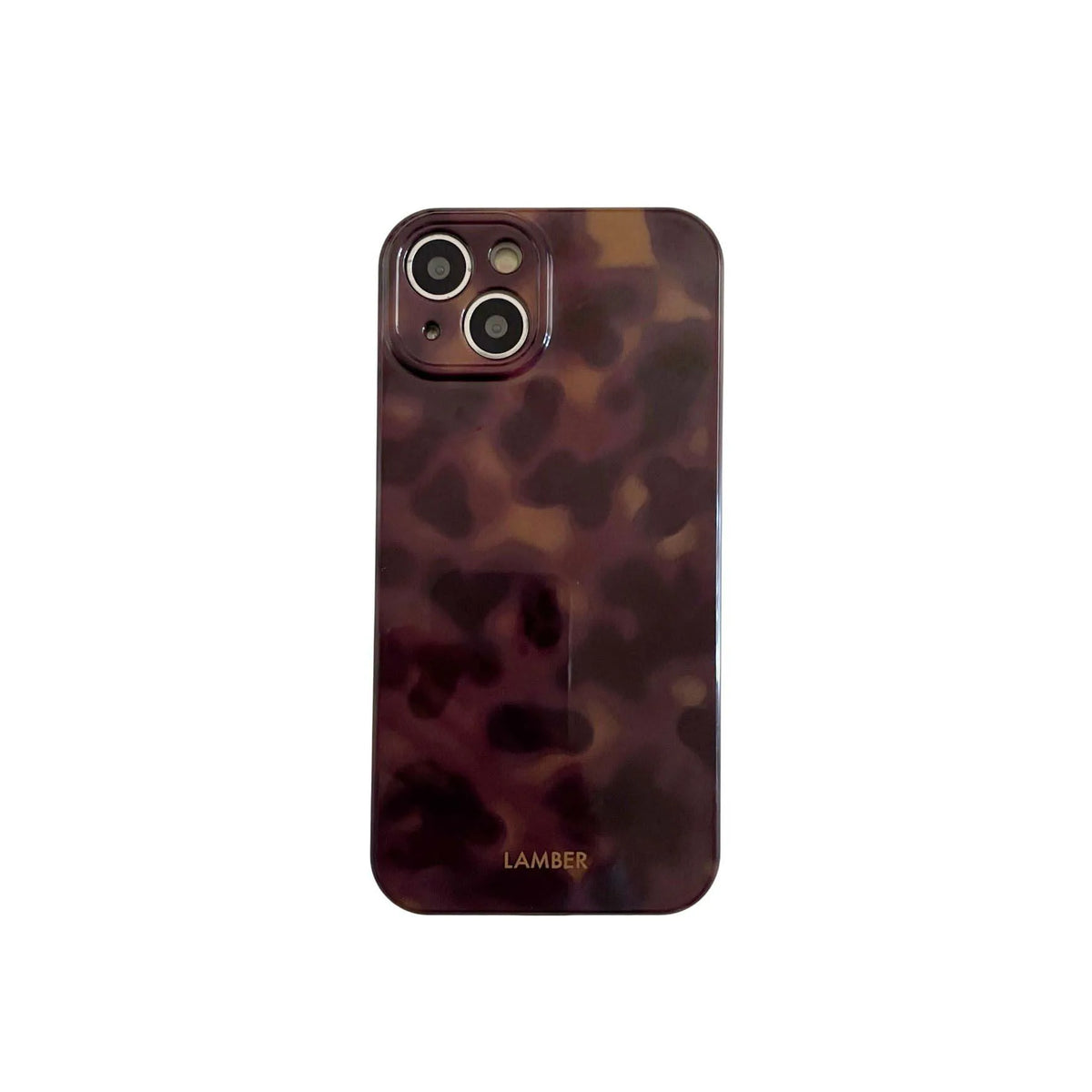 Amber Retro Brown Silicone iPhone Case