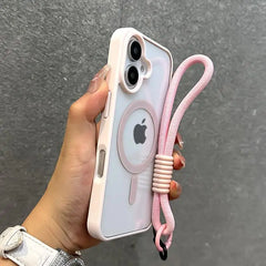 Shockproof Armour Wrist Strap Back iPhone Case