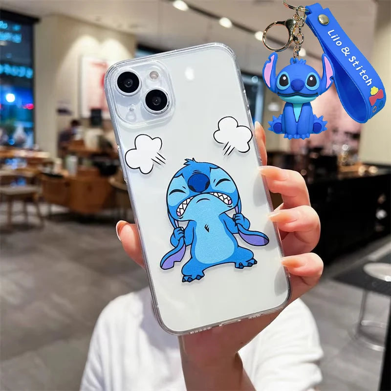 Cute Angry Stitch Soft Silicone iPhone Case