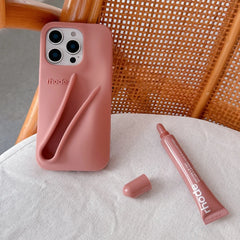Soft Silicone Lip Gloss Holder Phone Case
