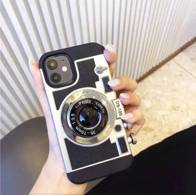 Emily In Paris 3D Vintage Camera Leather iPhone Case