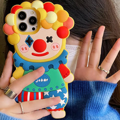 3D Cartoon Joker Clown Silicone iPhone Case