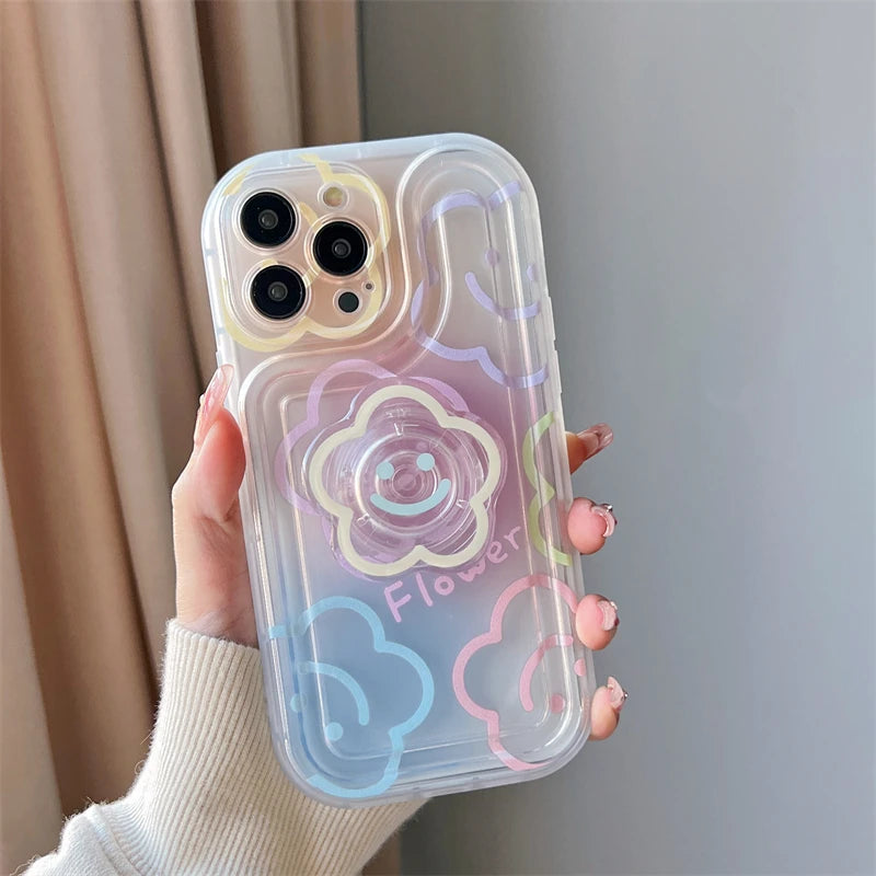Flower Cover Grip Holder iPhone Case