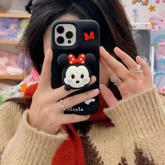 3D Cartoon Mickey Minnie Mouse iPhone Case
