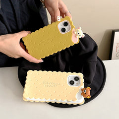 Sandwich Biscuit Tide Bear Soft Silicone iPhone Case