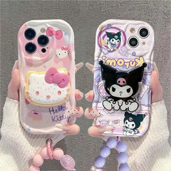 Kuromi Hello Kitty Bracket Bracelet iPhone Case