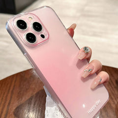 Transparent Pink Powder Silicone iPhone Case