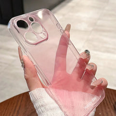 Transparent Pink Powder Silicone iPhone Case