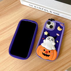 Halloween Pumpkin Ghost Soft Silicone iPhone Case