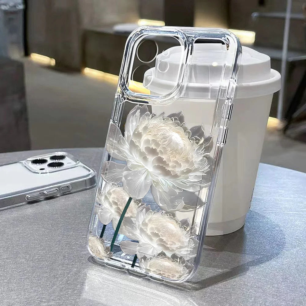 Lotus Flower Transparent iPhone Case