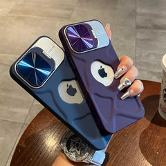 Lens Protection Flip Stand Magsafe Silicone iPhone Case