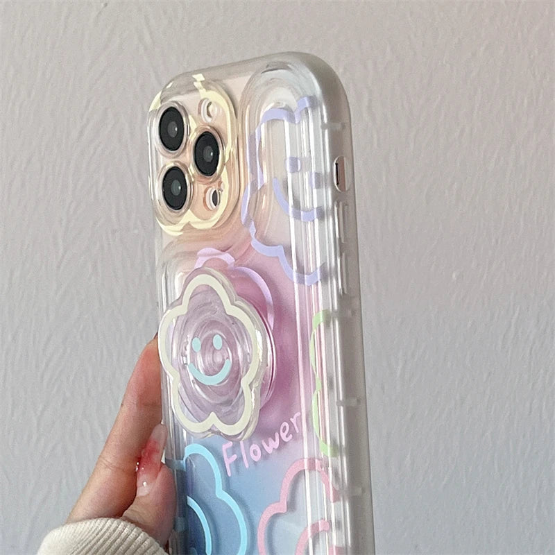 Flower Cover Grip Holder iPhone Case