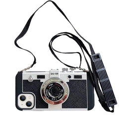 Emily In Paris 3D Vintage Camera Leather iPhone Case