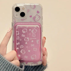 Hello Kitty Magnetic Wallet Holder Magsafe iPhone Case