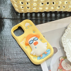 Duck Cream Yellow Silicone iPhone Case