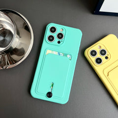 Push Card Bag Slot Holder Wallet iPhone Case