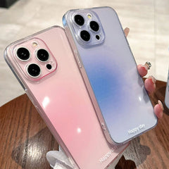 Transparent Pink Powder Silicone iPhone Case