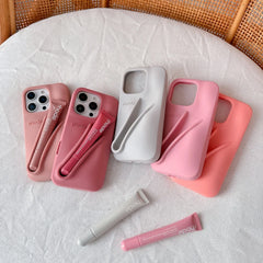 Soft Silicone Lip Gloss Holder Phone Case