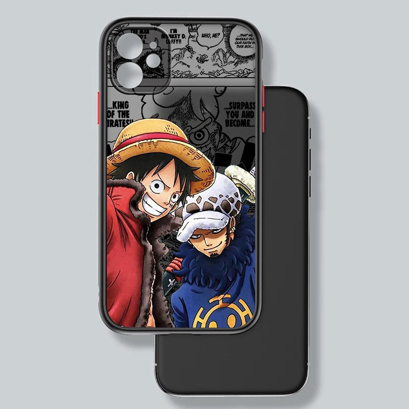 Anime One Piece Luffy Frosted Translucent iPhone Case