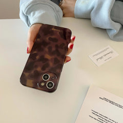 Amber Retro Brown Silicone iPhone Case