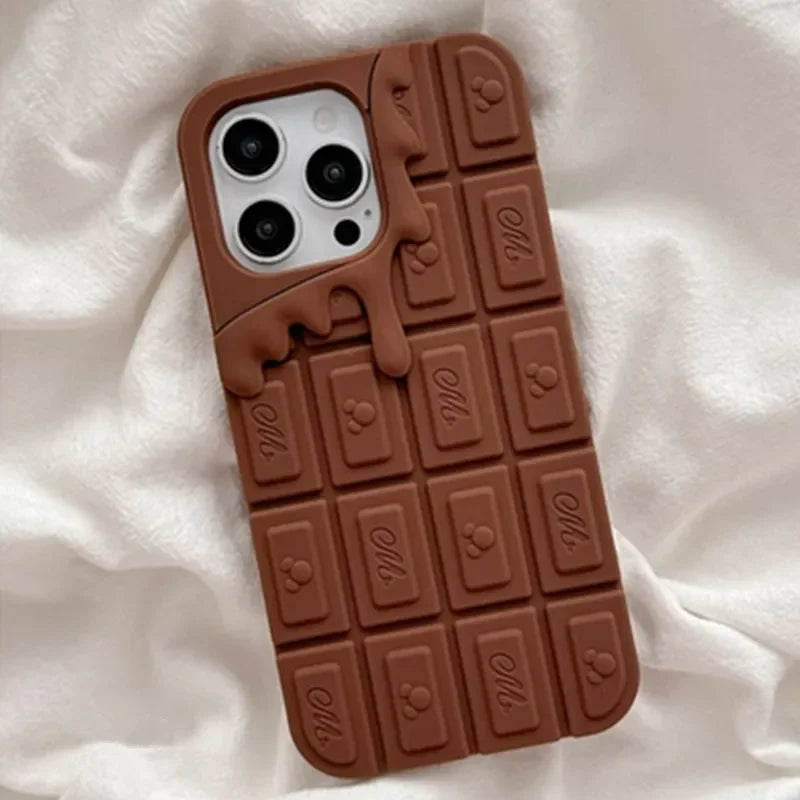 3D Cute Chocolate Soft Silicone iPhone Case